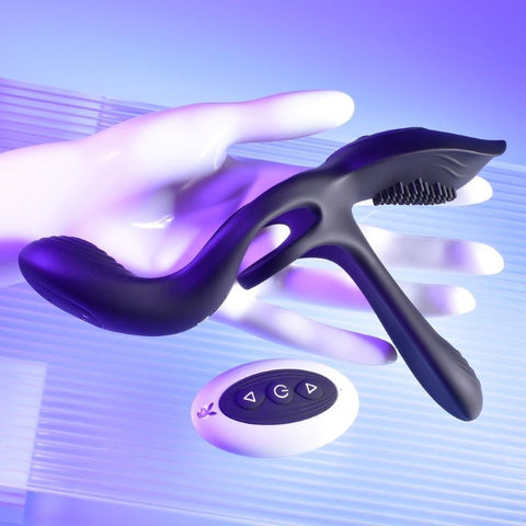 Playboy Pleasure The 3 Way Vibrating Men's Dick Cock Ring - Vibrating Cock Rings