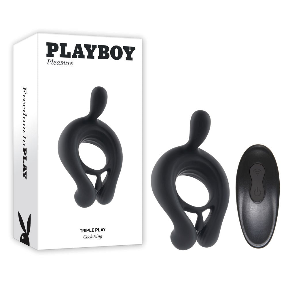 Playboy Pleasure Triple Play - - Vibrating Cock Rings