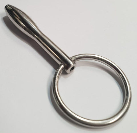 Penis Plug Cum Thru with Ring by Hell's Couture - Penis Plugs