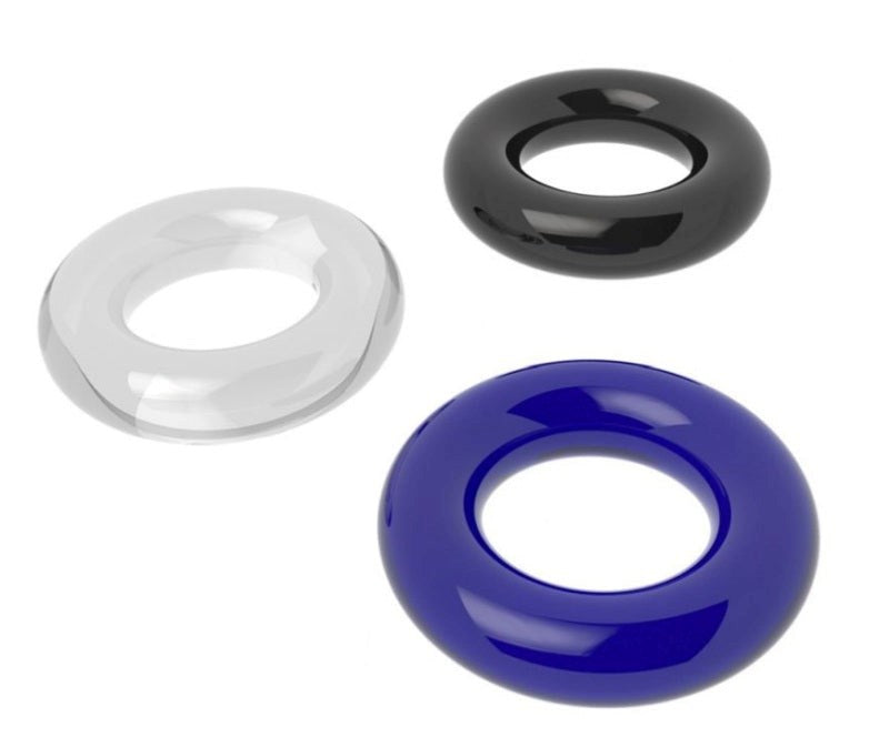 Power Plus Triple Donut Ring Set - - Stretchy Cock Rings