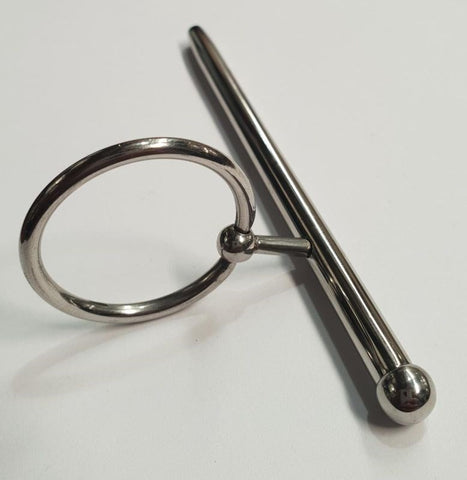 Prince Albert Penis Plug With Ball by Hell's Couture - Penis Plugs