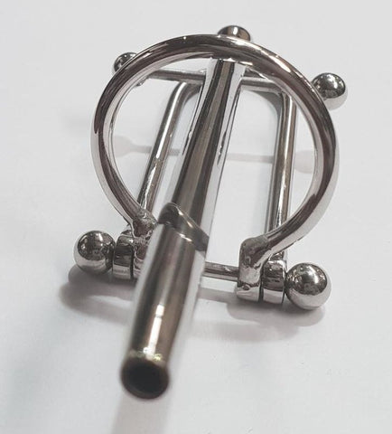 Prince Albert Wand With Barbell & Glans Ring - Penis Plugs