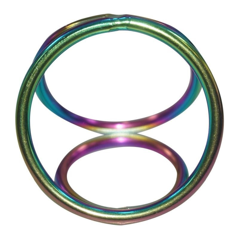 Rainbow Triple Cock and Ball Ring - - Cock Rings