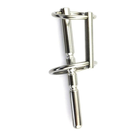 Rocket Grooved Solid Penis Plug with Dual Rings by BDStyle - Penis Plugs