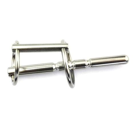 Rocket Grooved Solid Penis Plug with Dual Rings by BDStyle - Penis Plugs