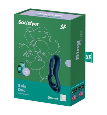 Epic Duo Cockring w/ Bluetooth Connect App by Satisfyer - Ball and Cock Toys