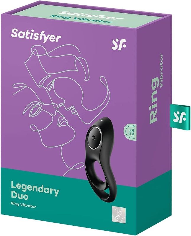 Satisfyer Legendary Duo Ring Black - - Vibrating Cock Rings