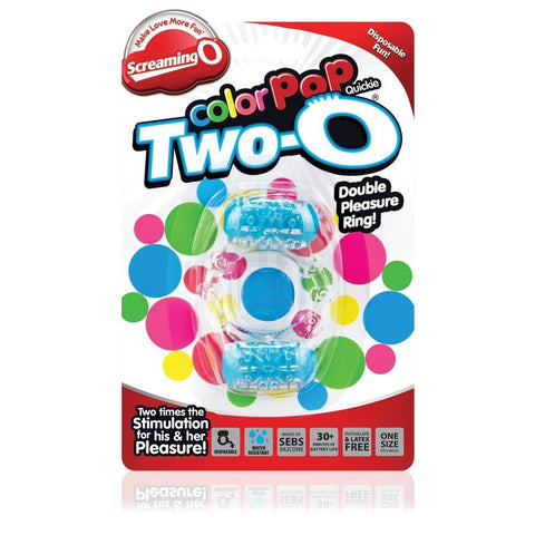 ColorPop Quickie Two-O Dual Vibe Ring by Screaming O - Cock Rings