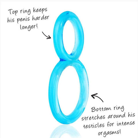Ofinity Cock Ring Blue by Screaming O - Stretchy Cock Rings