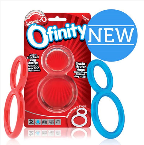Ofinity Cock Ring Blue by Screaming O - Stretchy Cock Rings