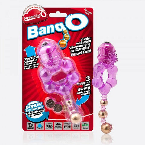 The Bang O Weighted Vibrating Cock Ring by Screaming O - Vibrating Cock Rings