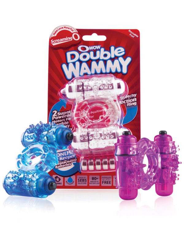 ScreamingO The O Wow Double Wammy - - Vibrating Cock Rings