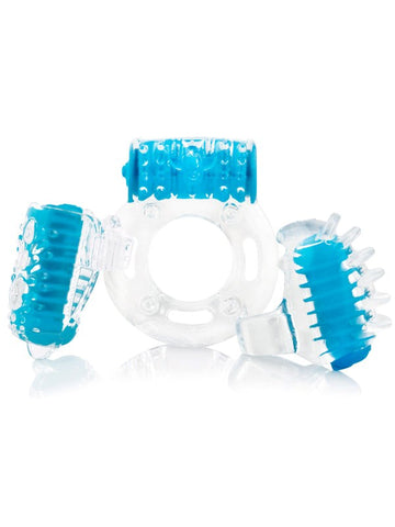 Vibroman Vibrating Cock Ring Blue by Screaming O - Vibrating Cock Rings