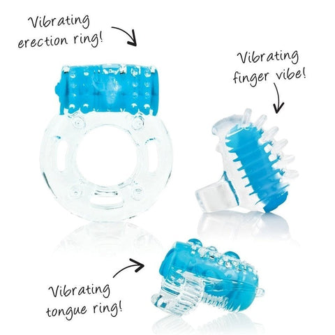 Vibroman Vibrating Cock Ring Blue by Screaming O - Vibrating Cock Rings