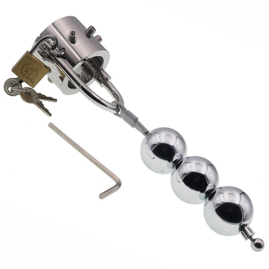 Scrotum Testicle Stretcher Pendant - - Male Chastity