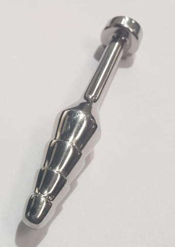 Sex Ribbed and Tapered Penis Plug by Hell's Couture - Penis Plugs