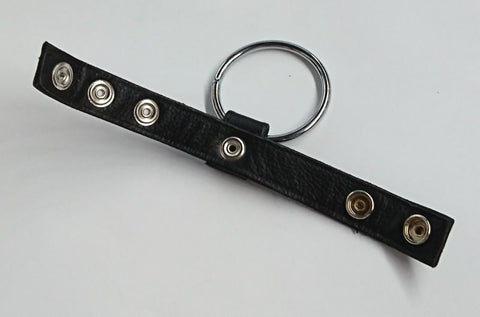Sexy Dees Leather & Metal Cock Ring by Hell's Couture - Cock Rings