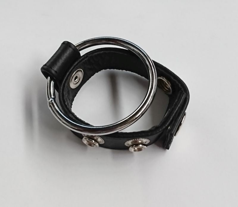 Sexy Dees Leather & Metal Cock Ring - - Cock Rings