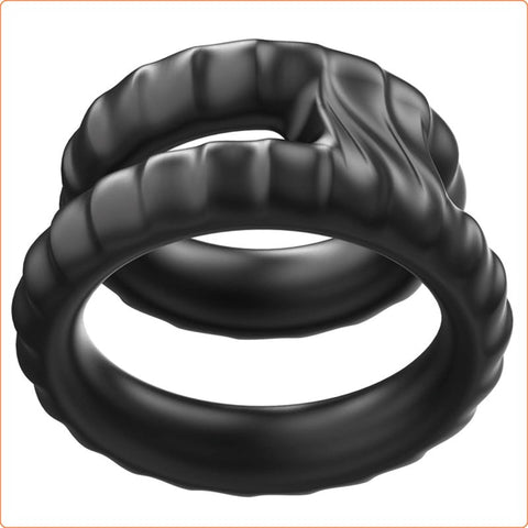 Silicone Dual Cock Ring by BDStyle - Ball and Cock Toys