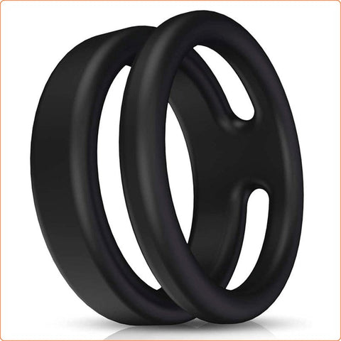 Silicone Dual Penis Ring by BDStyle - Ball and Cock Toys