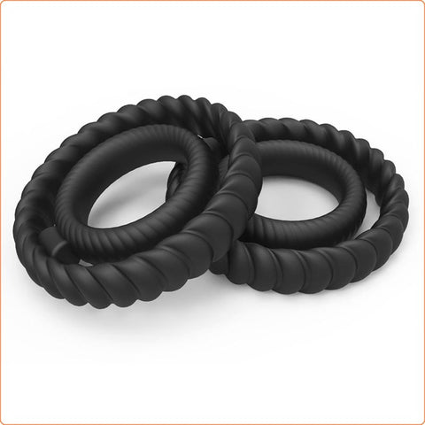 Silicone Dual Textured Penis Ring by BDStyle - Ball and Cock Toys