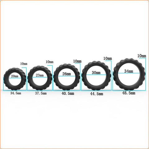 Silicone Penis Rings for Erection Enhancing by BDStyle - Ball and Cock Toys