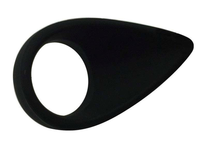 Silicone Tear Drop Cock Ring Black - - Cock Rings