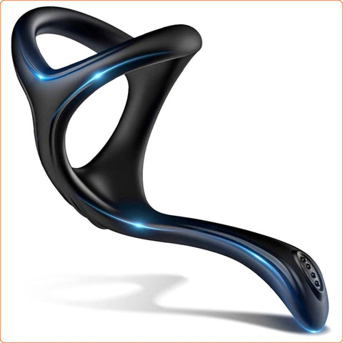 Silicone Triangle Penis Ring with Teasing Tail by BDStyle - Ball and Cock Toys