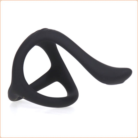 Silicone Triangle Penis Ring with Teasing Tail by BDStyle - Ball and Cock Toys