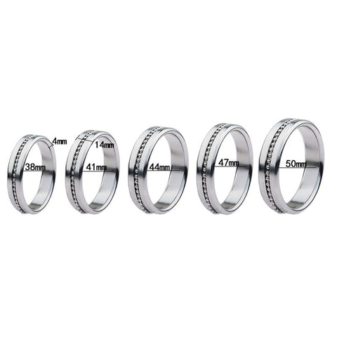 Silver Metal Cock Ring with Grooves by BDStyle - Cock Rings