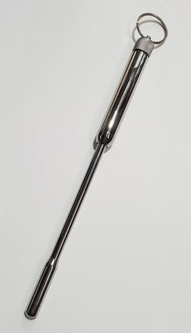 Sinda Vibrating Urethral Sound With Ring by Hell's Couture - Penis Plugs