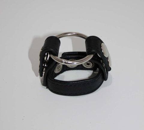 Sinners Leather Cock Ring With O-Ring by Hell's Couture - Cock Rings