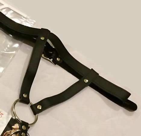 Sinvention Leather Harness With Gates of Hell Rings - - Male Chastity