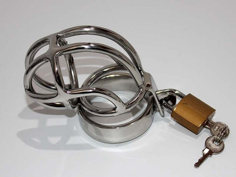 Slumpy Metal Chastity Cage by Hell's Couture - Male Chastity