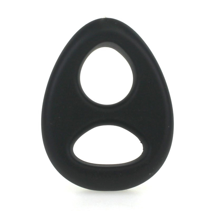 Soft Silicone Double Hole Cock Ring - - Cock Rings