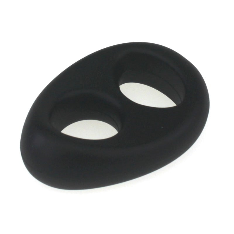 Soft Silicone Double Hole Cock Ring - - Cock Rings