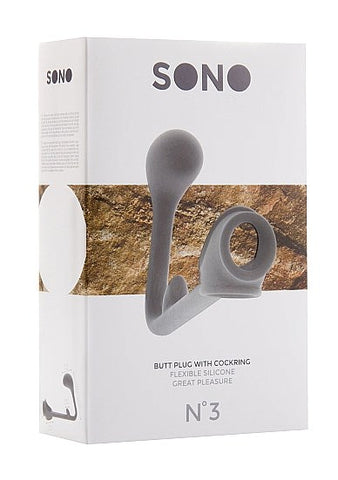 No 3 Butt Plug With Cock Ring by Sono - Cock Rings