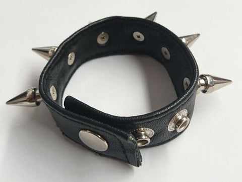 Spiked Leather Cockring by Hell's Couture - Cock Rings