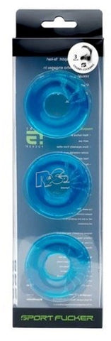 Chubby 3 Pack Silicone Cock Ring Set by Sport Fucker - Cock Rings
