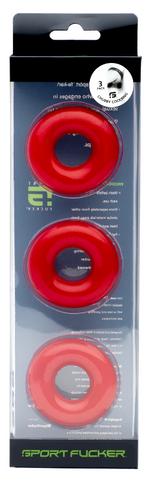 Chubby 3 Pack Silicone Cock Ring Set by Sport Fucker - Cock Rings
