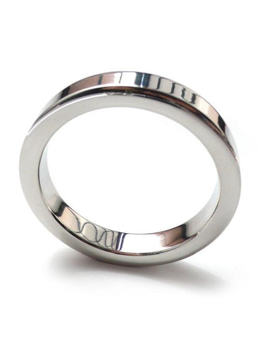 Square Edged Steel Cock Ring 8mm by Hell's Couture - Cock Rings