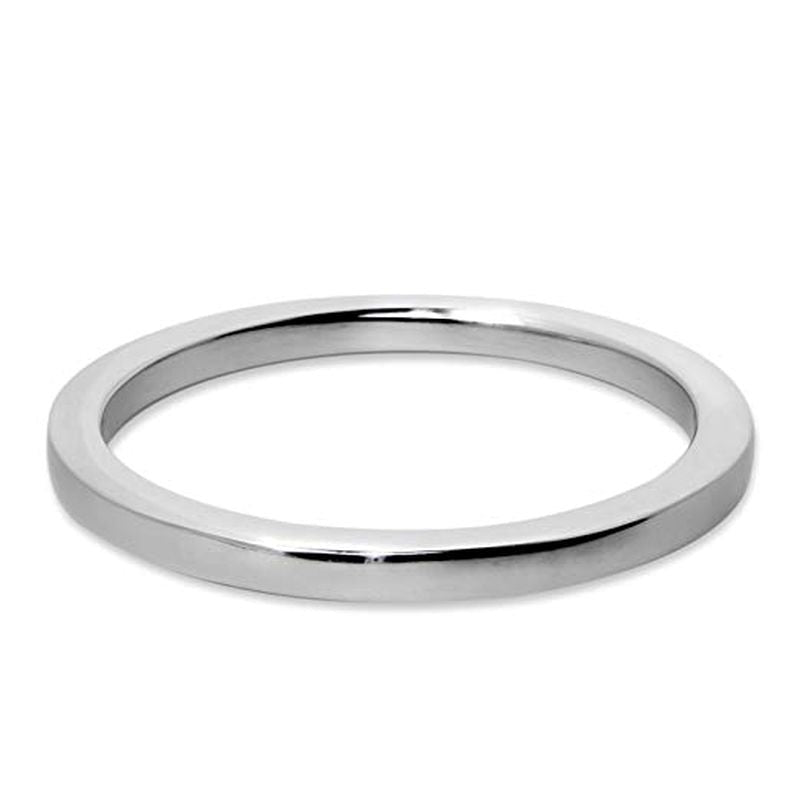 Square Edged Steel Cock Ring 8mm - - Cock Rings