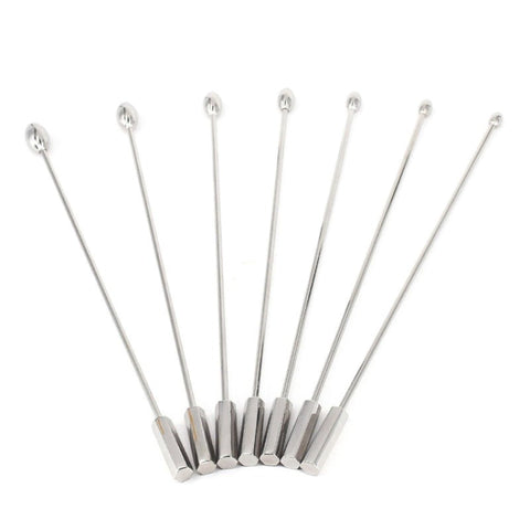 Stainless Steel Solid Penis Plug Set by BDStyle - Penis Plugs