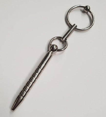Stake Out Penis Plug with Glans Ring by Hell's Couture - Penis Plugs