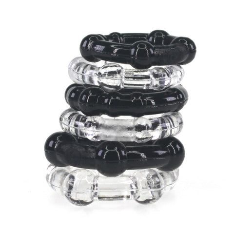 Stay Hard Beaded Cock Ring Set by BDStyle - Cock Rings