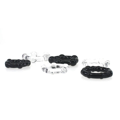 Stay Hard Beaded Cock Ring Set by BDStyle - Cock Rings