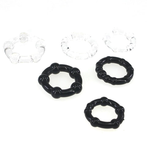 Stay Hard Beaded Cock Ring Set by BDStyle - Cock Rings