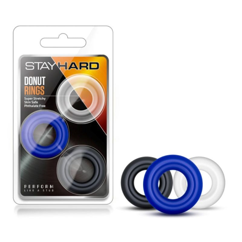 Stay Hard Donut Rings - Assorted - - Cock Ring Sets