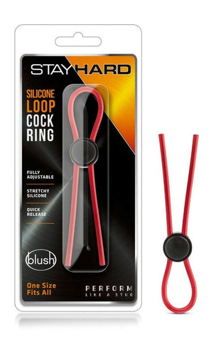 Stay Hard Silicone Loop Cock Ring by Blush Novelties - Cock Rings