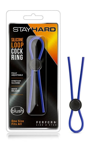 Stay Hard Silicone Loop Cock Ring by Blush Novelties - Cock Rings